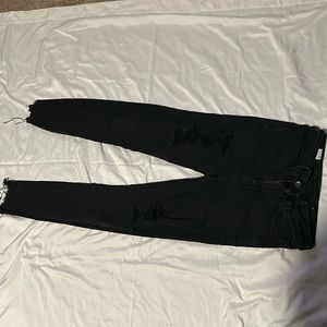 American Eagle Black Ripped Skinny Jeans